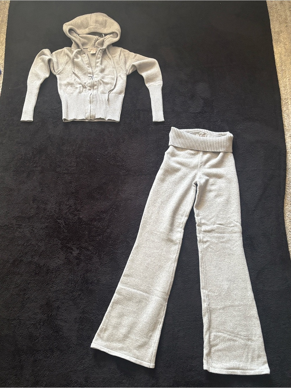 Sweater Knit Wide-Leg Yoga Pants & Matching Hoodie